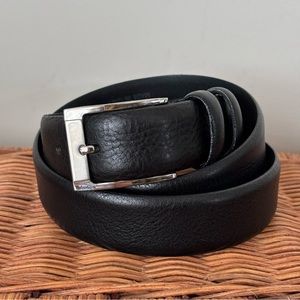Florsheim Men's Black Leather Dress Belt Size 42